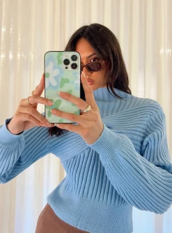 Princess Polly Cardoc Sweater  Blue Sale