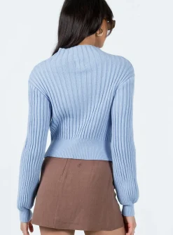 Princess Polly Cardoc Sweater  Blue Sale