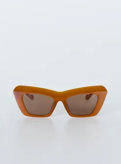 Princess Polly Care For You Sunglasses Brown Flash Sale