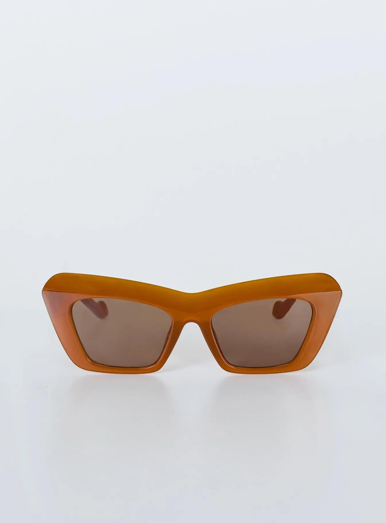 Princess Polly Care For You Sunglasses Brown Flash Sale