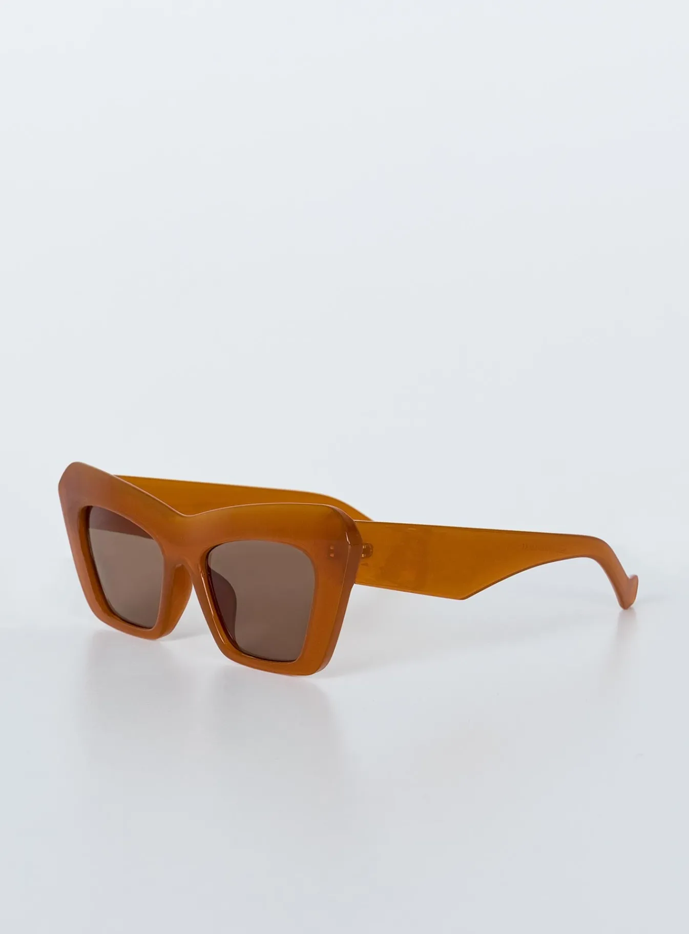 Princess Polly Care For You Sunglasses Brown Flash Sale