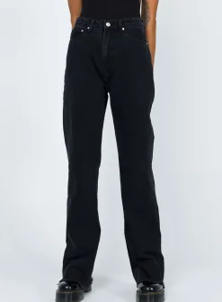Princess Polly Carey Denim Jeans Black Best