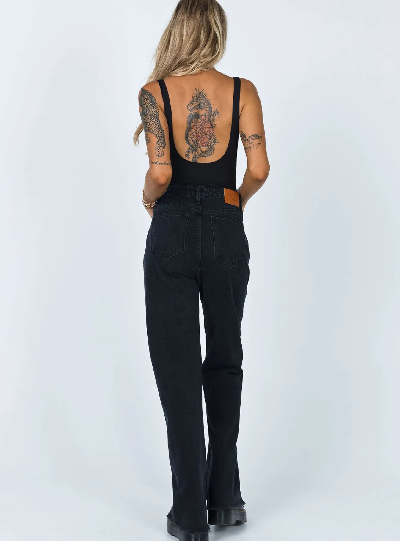 Princess Polly Carey Denim Jeans Black Best