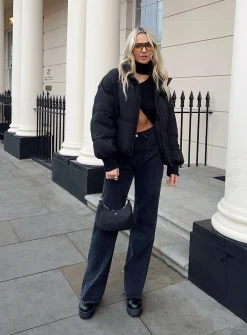 Princess Polly Carey Denim Jeans Black Best
