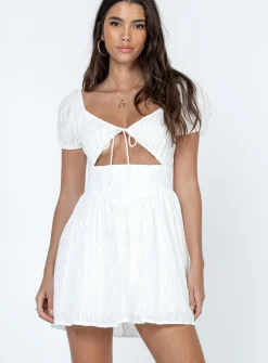 Princess Polly Caria Mini Dress  White Sale