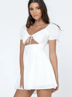 Princess Polly Caria Mini Dress  White Sale