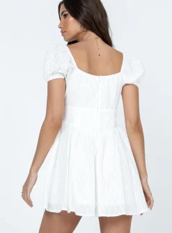 Princess Polly Caria Mini Dress  White Sale