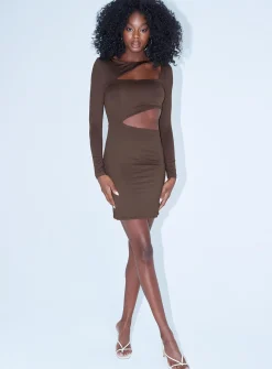 Princess Polly Carla Mini Dress  Brown Discount