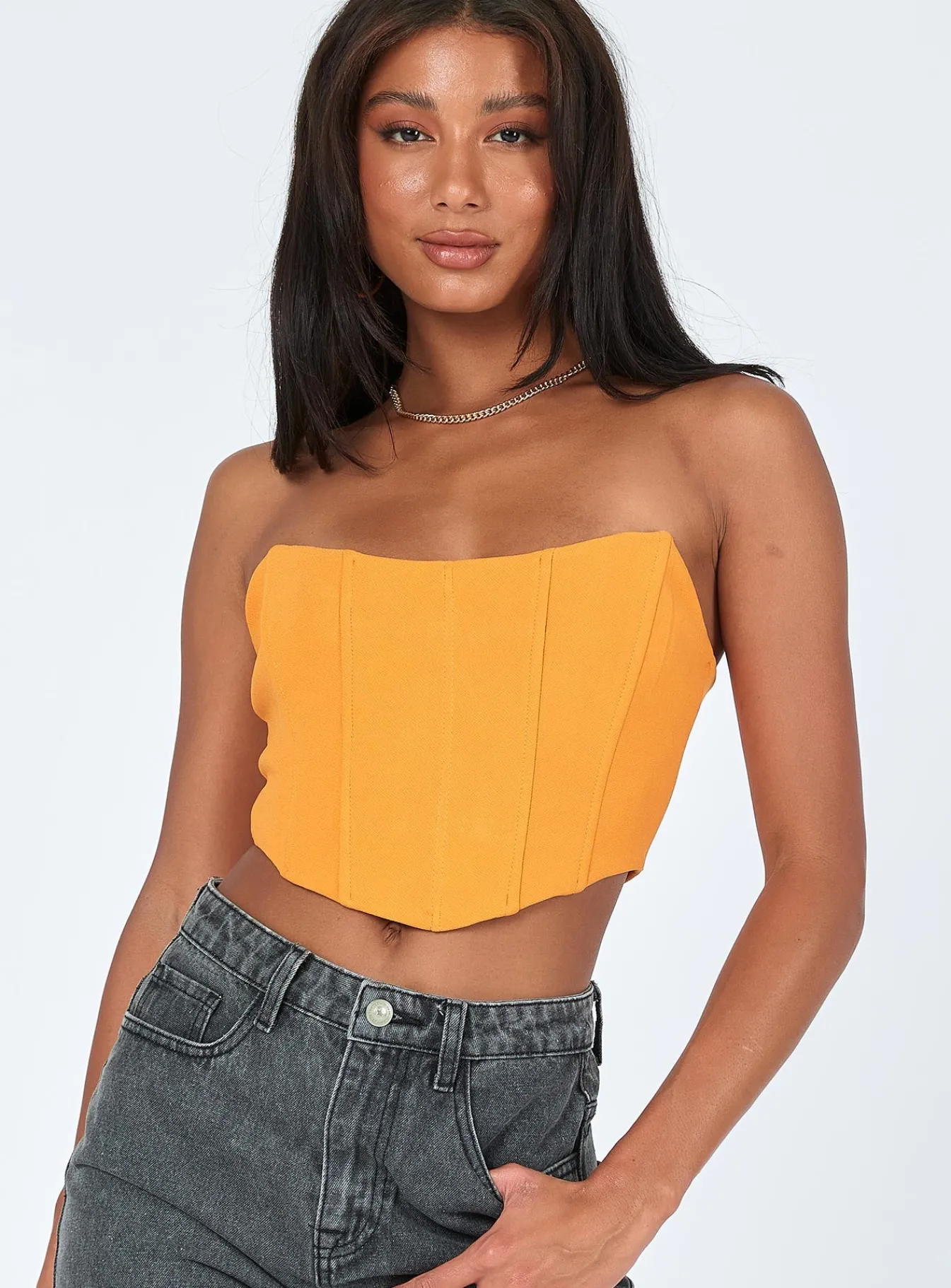 Princess Polly Carlie Top Orange Store