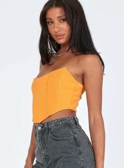 Princess Polly Carlie Top Orange Store
