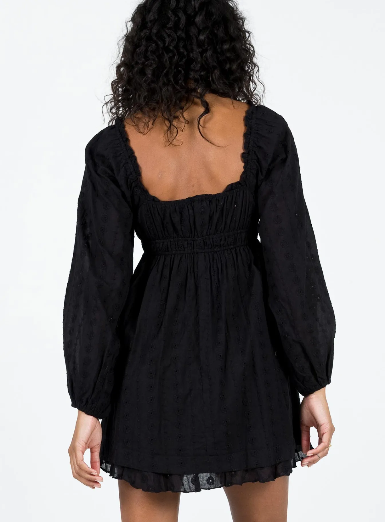 Princess Polly Carlita Long Sleeve Mini Dress Black Store