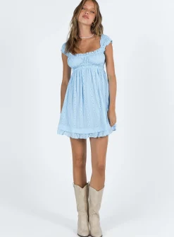 Princess Polly Carlita Mini Dress  Blue Shop