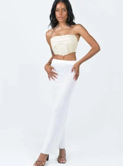 Princess Polly Carlsen Strapless Top  Cream Clearance