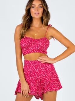 Princess Polly Carly Set  Red Online