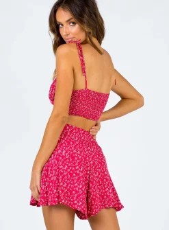 Princess Polly Carly Set Red Online