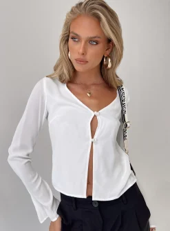 Princess Polly Carmaine Long Sleeve Top White Shop