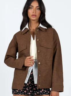 Princess Polly Carnell Jacket  Brown Fashion