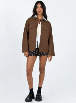 Princess Polly Carnell Jacket  Brown Fashion
