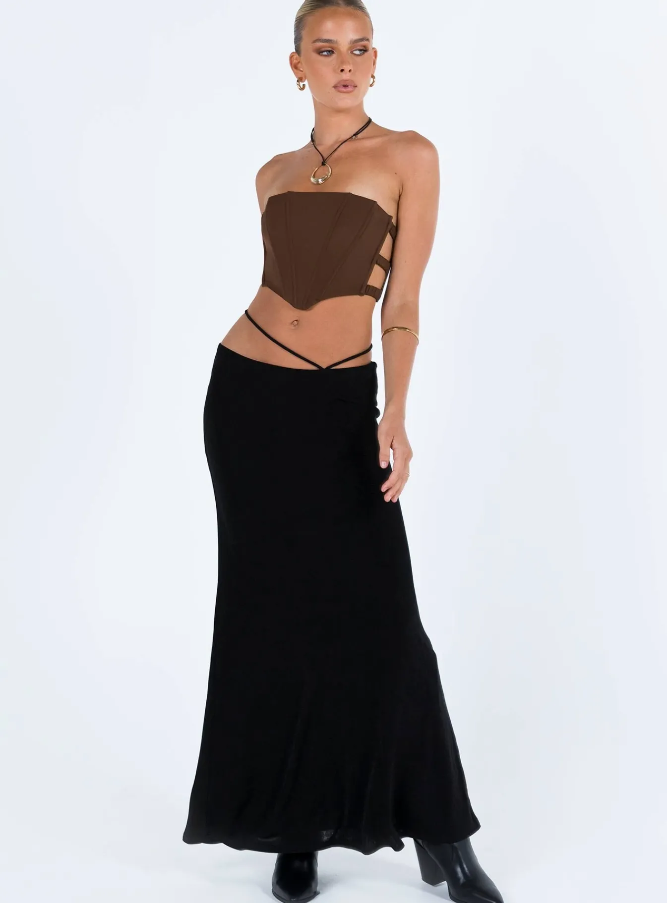 Princess Polly Carnlea Strapless Top Brown Flash Sale
