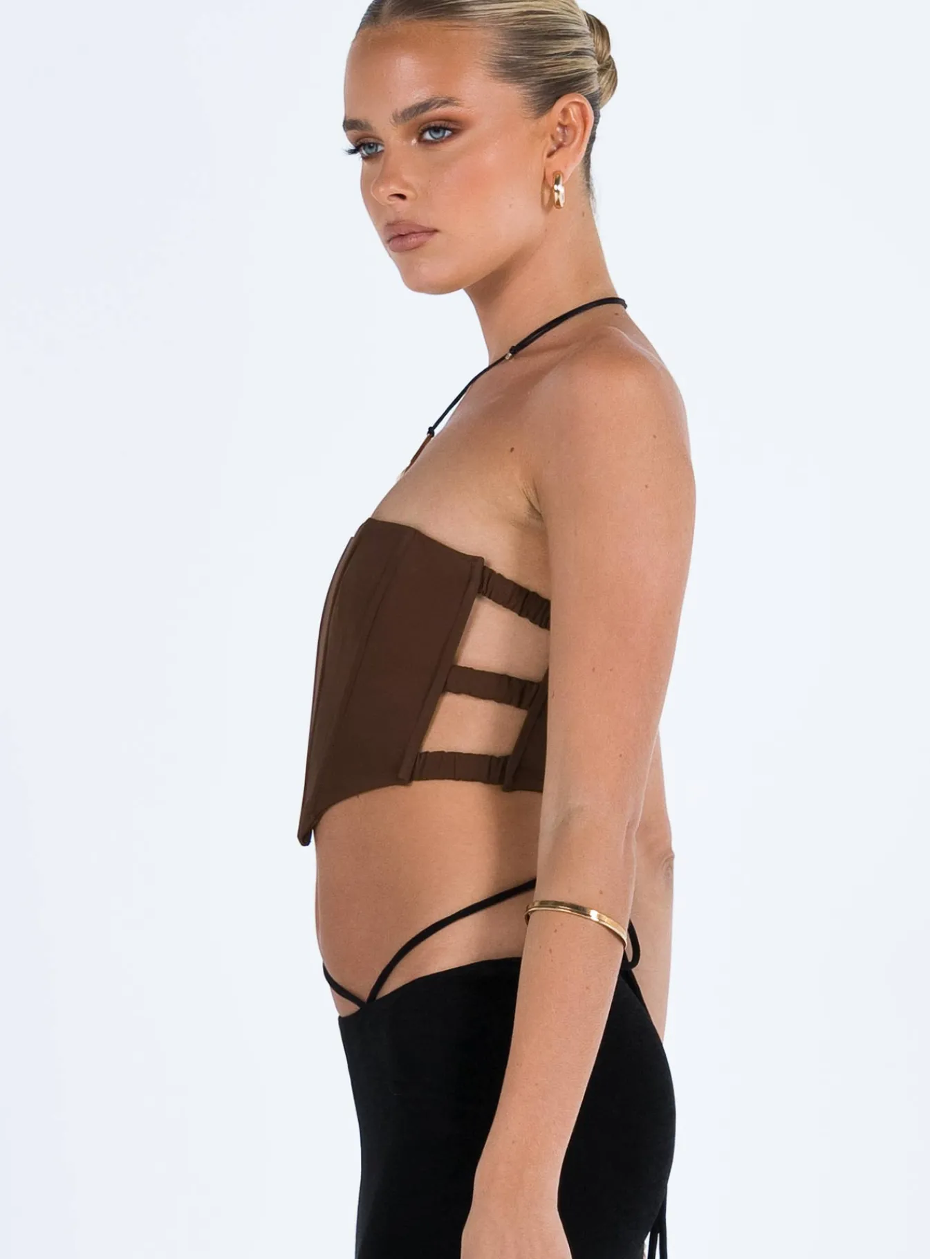 Princess Polly Carnlea Strapless Top Brown Flash Sale