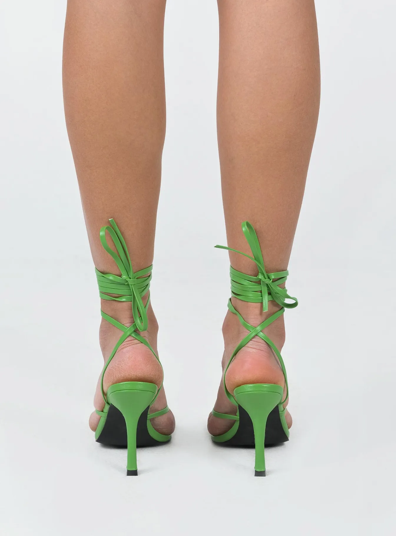 Princess Polly Caro Strappy Heels Green Outlet