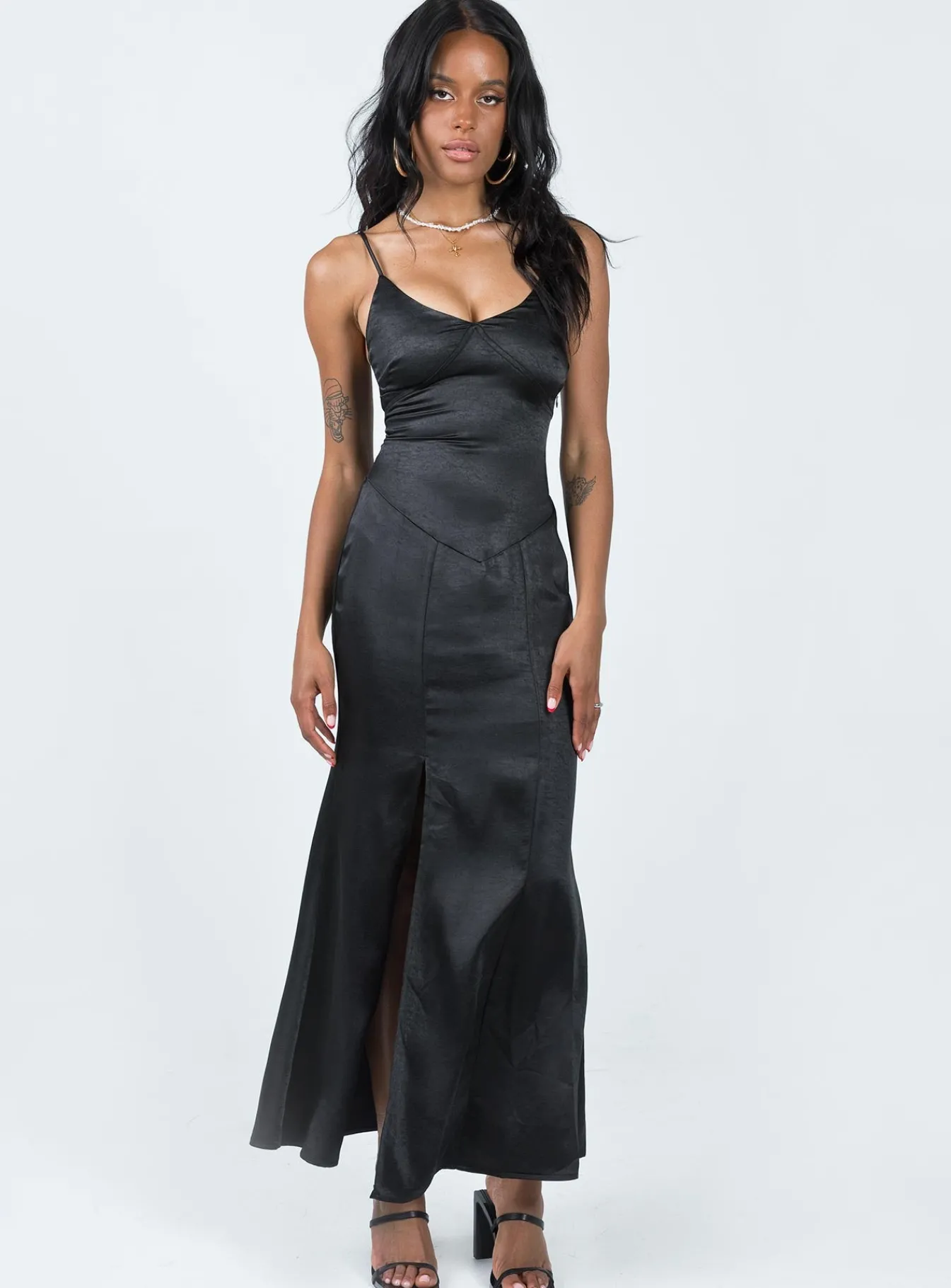 Princess Polly Carol Maxi Dress Black Clearance