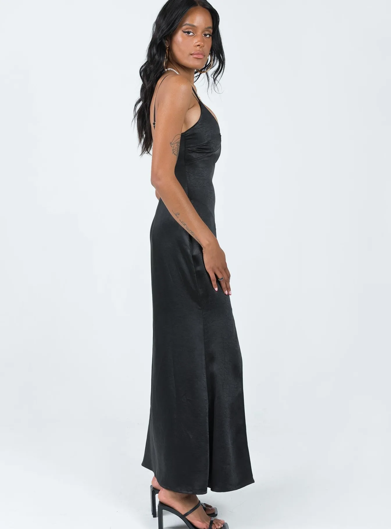 Princess Polly Carol Maxi Dress Black Clearance