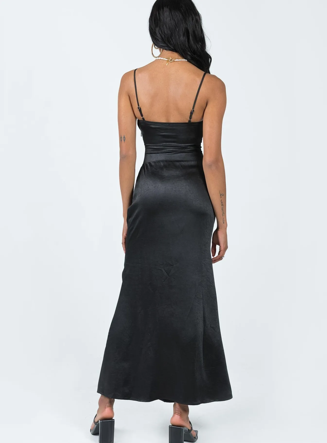Princess Polly Carol Maxi Dress Black Clearance