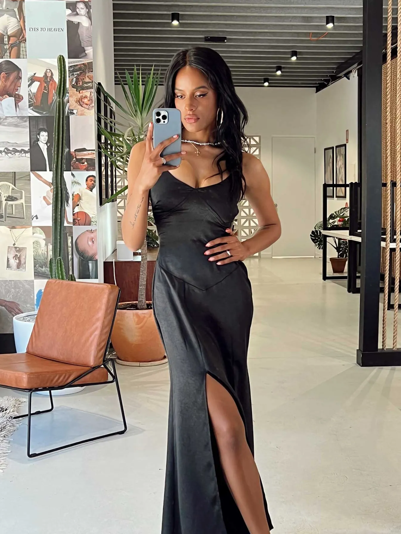 Princess Polly Carol Maxi Dress Black Clearance