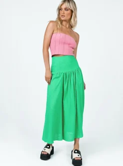 Princess Polly Carol Maxi Skirt  Green Cheap