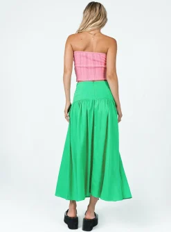 Princess Polly Carol Maxi Skirt  Green Cheap