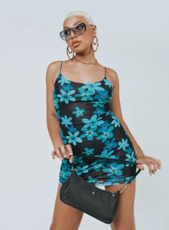 Princess Polly Carolina Mini Dressfloral   Black Best Sale