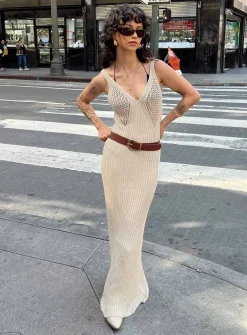 Princess Polly Carrera Maxi Dress  Beige Sale
