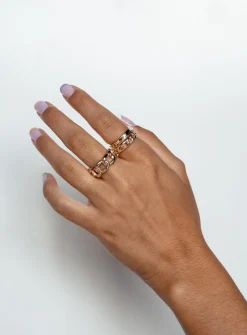 Princess Polly Cartagena Ring Set  Gold Cheap