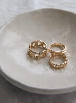 Princess Polly Cartagena Ring Set  Gold Cheap