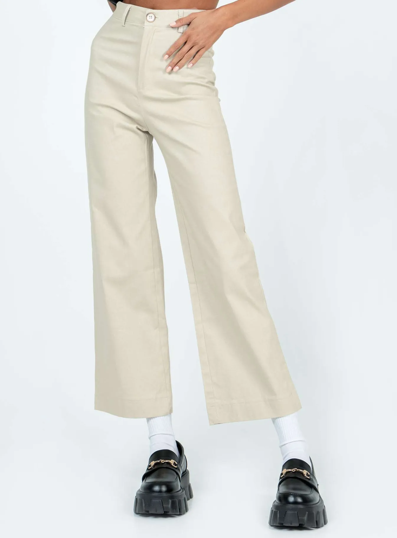 Princess Polly Carter Pants Beige Shop