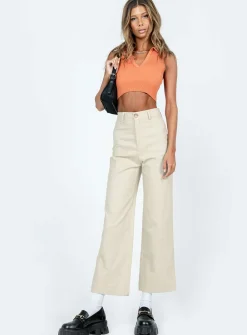 Princess Polly Carter Pants Beige Shop