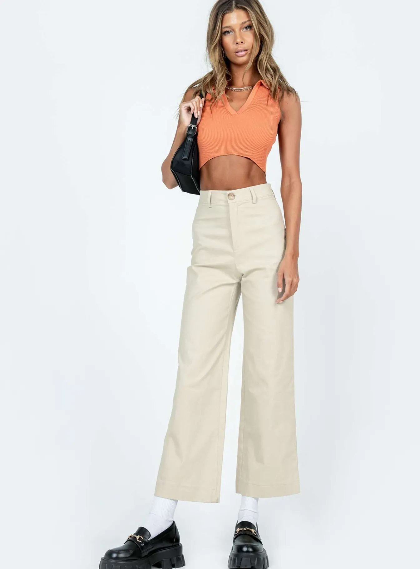 Princess Polly Carter Pants Beige Shop