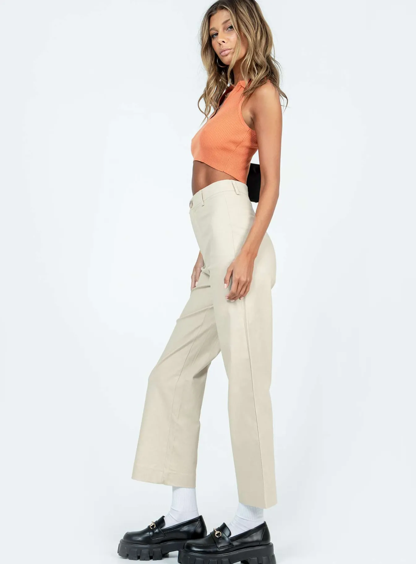 Princess Polly Carter Pants Beige Shop