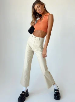 Princess Polly Carter Pants Beige Shop