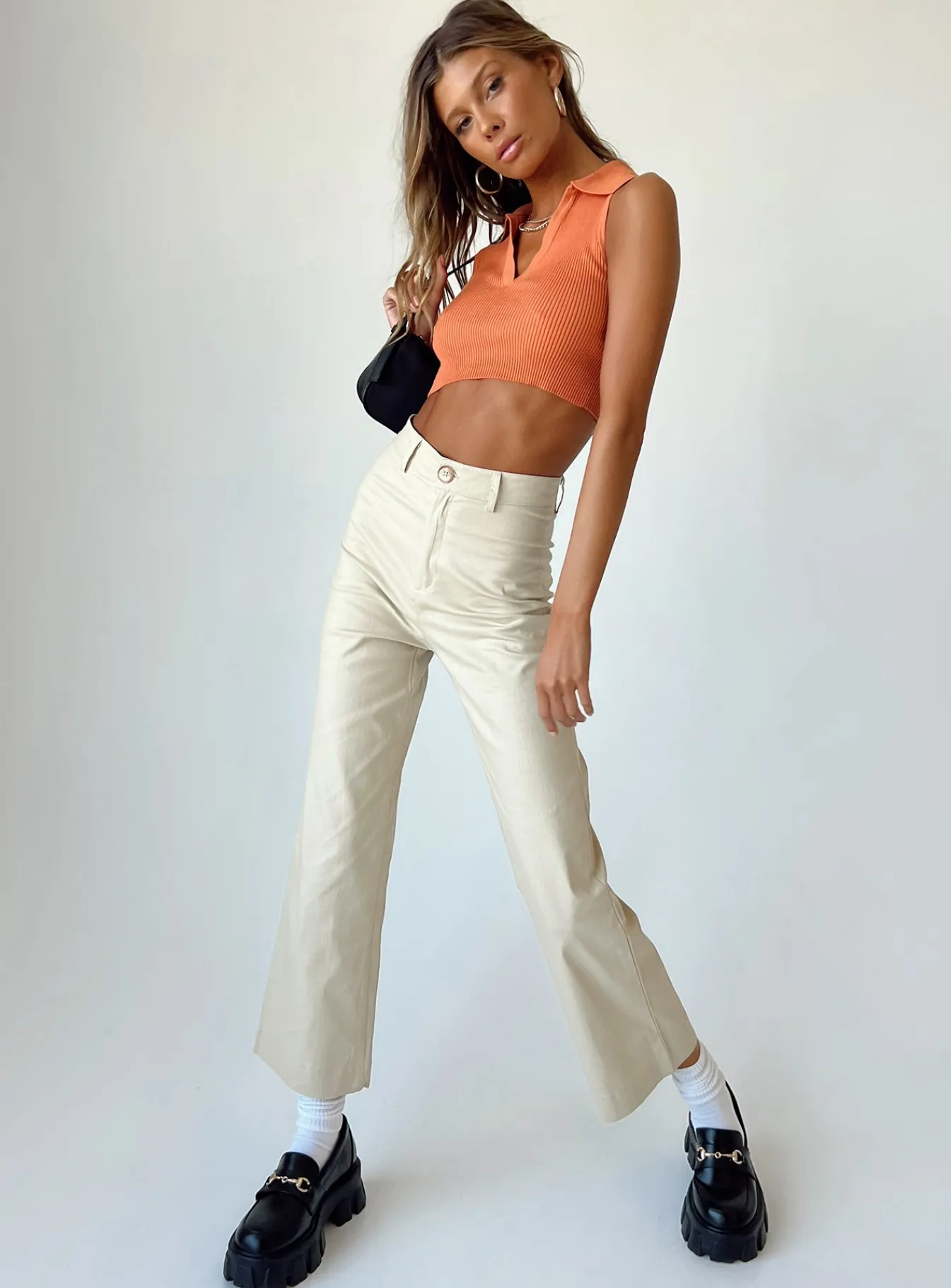 Princess Polly Carter Pants Beige Shop