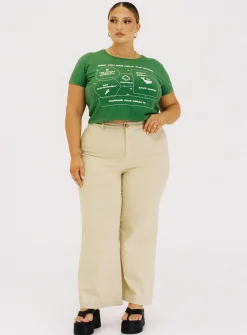 Princess Polly Carter Pantscurve   Beige Fashion
