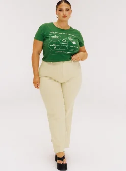 Princess Polly Carter Pantscurve   Beige Fashion