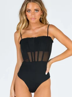 Princess Polly Cartia Bodysuit   Black Store