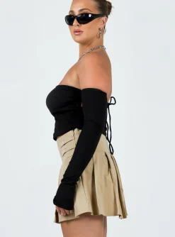 Princess Polly Cartwright Mini Skirt Beige Best