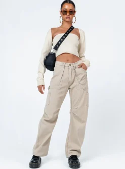 Princess Polly Casey Sweater Set  Beige Flash Sale
