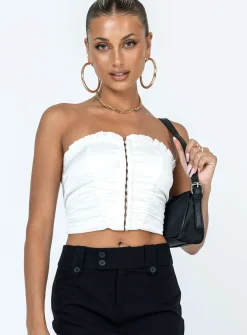 Princess Polly Cason Strapless Top White Cheap
