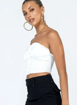 Princess Polly Cason Strapless Top White Cheap