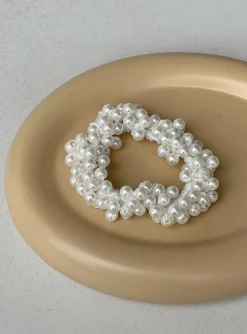 Princess Polly Cassel Pearl Hair Tie   White Cheap