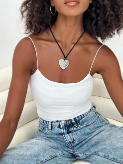 Princess Polly Catalin Cami  White Cheap